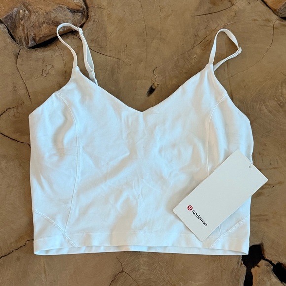lululemon Align™ Cropped Cami Tank C/D Cup in White. Sz 4 NWT - Picture 4 of 8